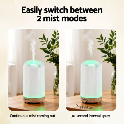 Devanti Ultrasonic Aroma Diffuser Aromatherapy 200ml LED Lights Iron Humidifier Forest-Appliances > Aroma Diffusers &amp; Humidifiers > Aroma Diffusers-PEROZ Accessories