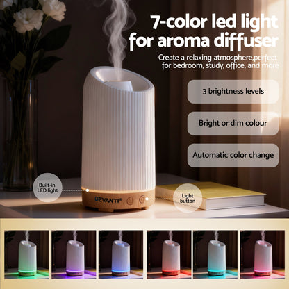 Devanti Ultrasonic Aroma Diffuser Aromatherapy 200ml LED Lights Iron Humidifier Forest-Appliances > Aroma Diffusers &amp; Humidifiers > Aroma Diffusers-PEROZ Accessories