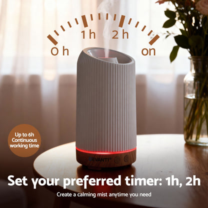 Devanti Ultrasonic Aroma Diffuser Aromatherapy 200ml LED Lights Iron Humidifier Forest-Appliances > Aroma Diffusers &amp; Humidifiers > Aroma Diffusers-PEROZ Accessories