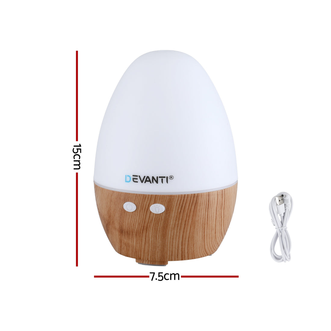 Devanti Ultrasonic Aroma Diffuser Aromatherapy 130ml LED Lights Iron Humidifier Forest-Appliances > Aroma Diffusers &amp; Humidifiers > Aroma Diffusers-PEROZ Accessories