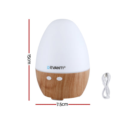 Devanti Ultrasonic Aroma Diffuser Aromatherapy 130ml LED Lights Iron Humidifier Forest-Appliances > Aroma Diffusers &amp; Humidifiers > Aroma Diffusers-PEROZ Accessories