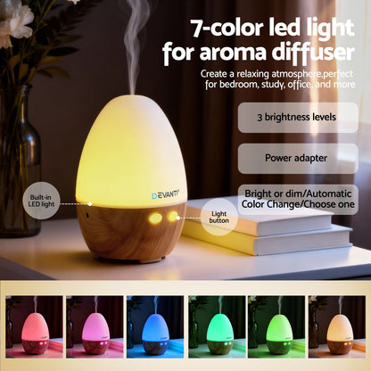 Devanti Ultrasonic Aroma Diffuser Aromatherapy 130ml LED Lights Iron Humidifier Forest-Appliances > Aroma Diffusers &amp; Humidifiers > Aroma Diffusers-PEROZ Accessories
