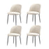 Oikiture 90cm Round Dining Table with 4PCS Chairs Sherpa White-Dining Sets-PEROZ Accessories