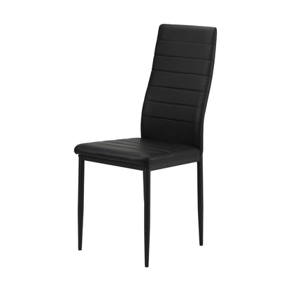 Oikiture 120cm Rectangle Dining Table with 4PCS Dining Chairs Marble White &amp; Black-Dining Set-PEROZ Accessories