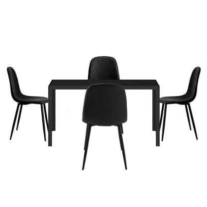 Oikiture 4-Seater Dining Set 1.2m Rectangular Table and Chairs-Dining Set-PEROZ Accessories