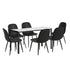 Oikiture 6-Seater Dining Set 1.4m Rectangular Table and Chairs-Dining Set-PEROZ Accessories