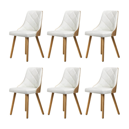 Oikiture 200cm Extendable Dining Table with 6PCS Dining Chairs PU Leather White-Dining Sets-PEROZ Accessories