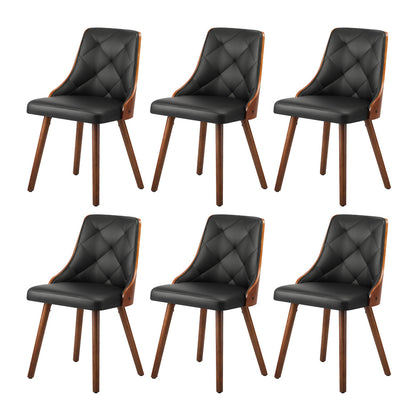 Oikiture 160cm Extendable Dining Table with 6PCS Chairs PU Leather-Dining Set-PEROZ Accessories