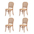 Oikiture 160cm Extendable Dining Table with 4PCS Chairs Rattan Natural-Dining Set-PEROZ Accessories