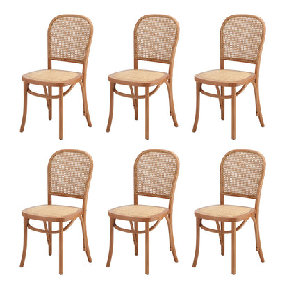 Oikiture 160cm Extendable Dining Table with 6PCS Chairs Rattan Natural-Dining Set-PEROZ Accessories