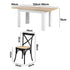 Oikiture 160cm Extendable Dining Table with 4PCS Chairs Crossback Black-Dining Sets-PEROZ Accessories