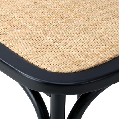 Oikiture 160cm Extendable Dining Table with 6PCS Chairs Crossback Black-Dining Sets-PEROZ Accessories