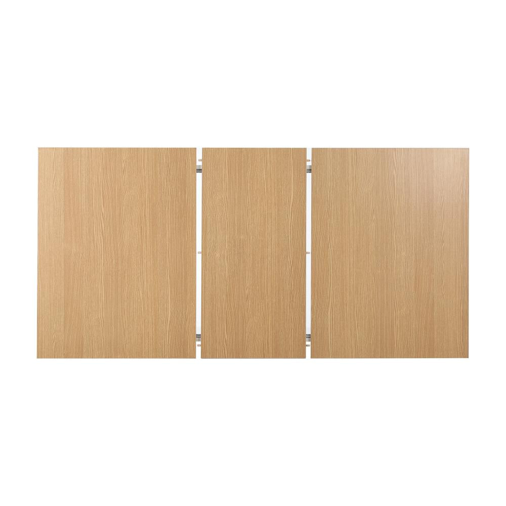 Oikiture 160cm Extendable Dining Table with 4PCS Chairs Crossback Wooden-Dining Sets-PEROZ Accessories