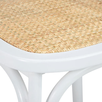 Oikiture 160cm Extendable Dining Table with 6PCS Chairs Crossback White-Dining Sets-PEROZ Accessories