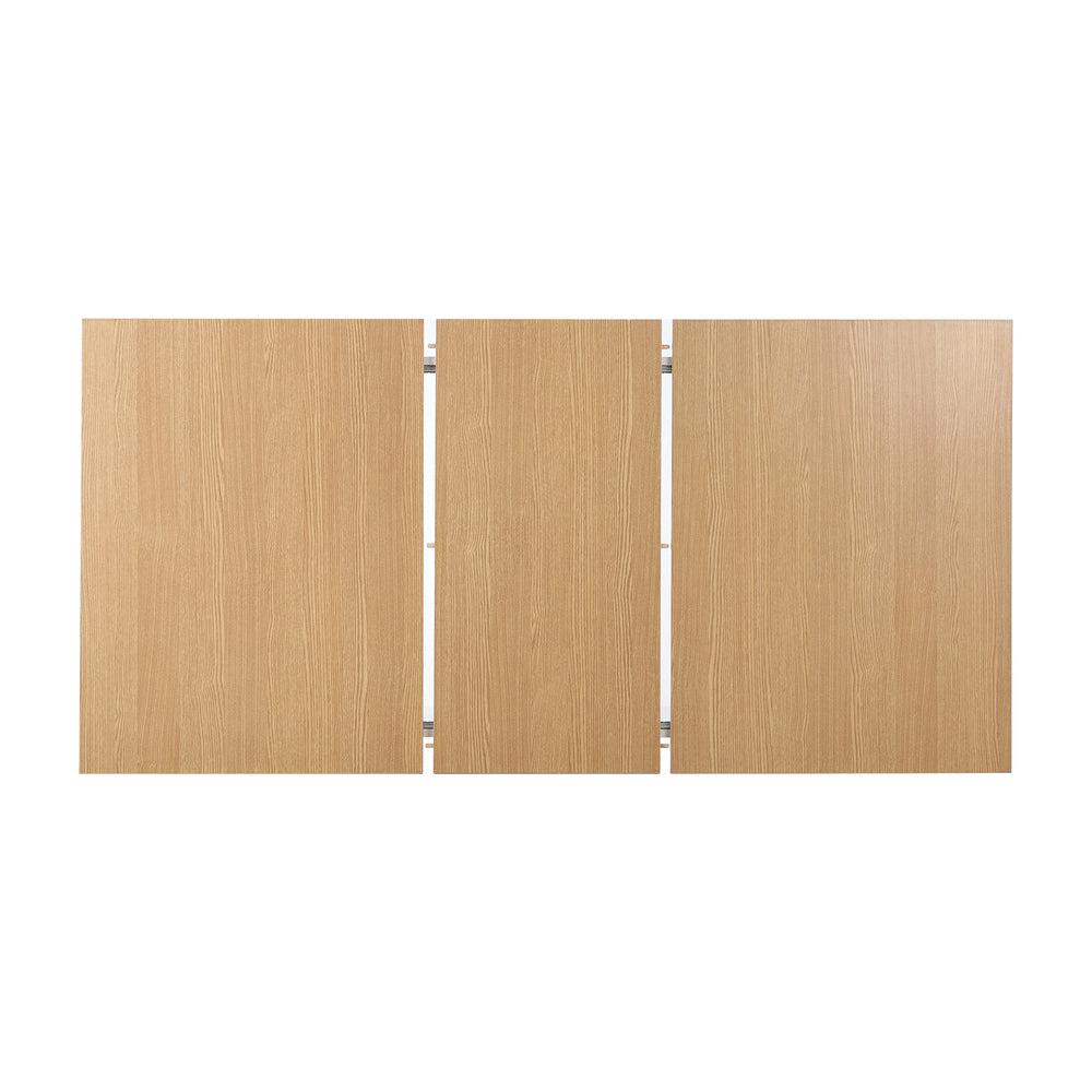 Oikiture 160cm Extendable Dining Table with 6PCS Chairs Velvet Beige-Dining Sets-PEROZ Accessories