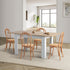Oikiture 160cm Extendable Dining Table with 4PCS Crossback Chairs Natural-Dining Set-PEROZ Accessories
