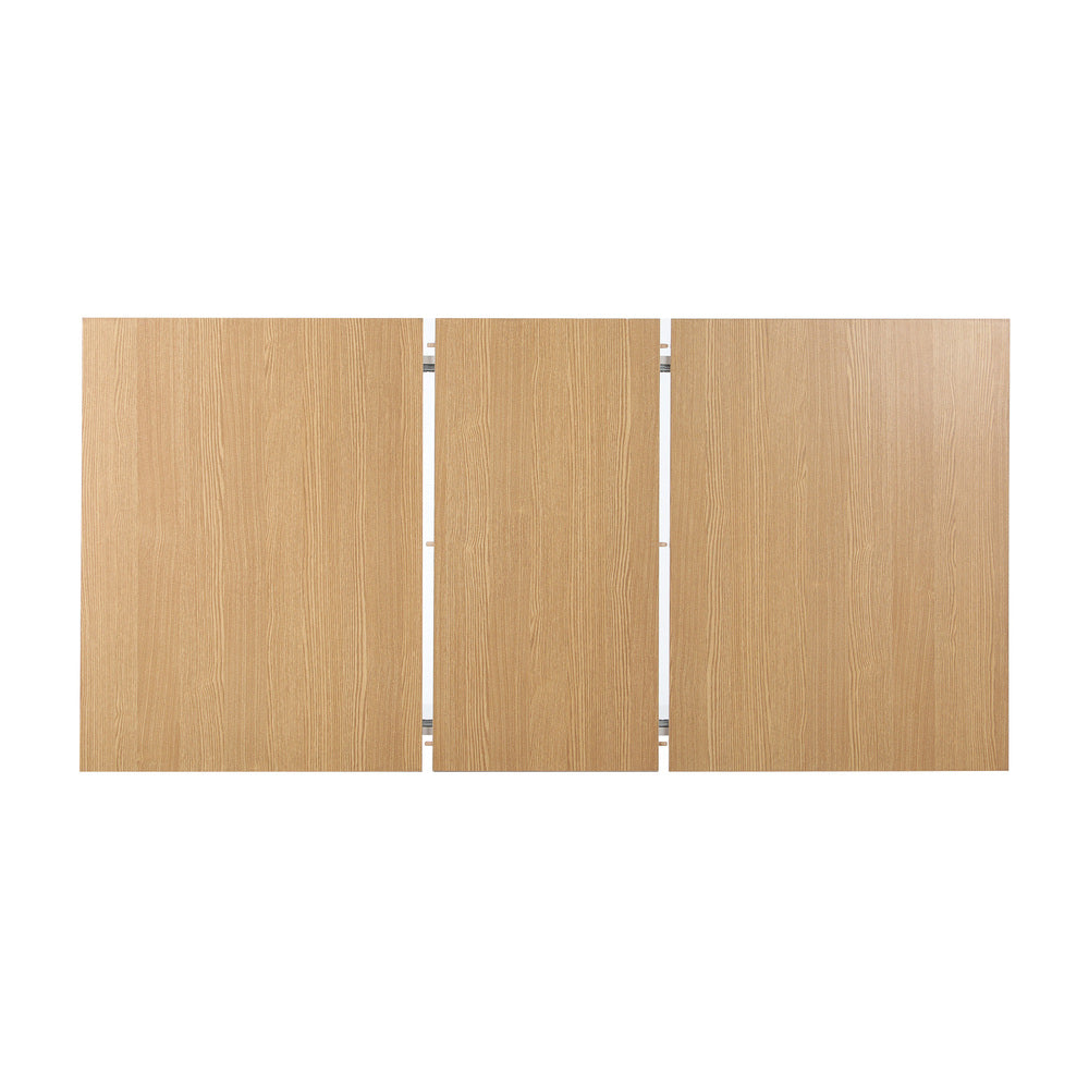 Oikiture 160cm Extendable Dining Table with 4PCS Crossback Chairs Natural-Dining Set-PEROZ Accessories