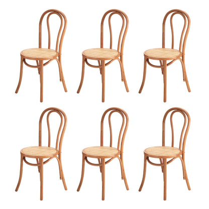 Oikiture 160cm Extendable Dining Table with 6PCS Crossback Chairs Natural-Dining Set-PEROZ Accessories