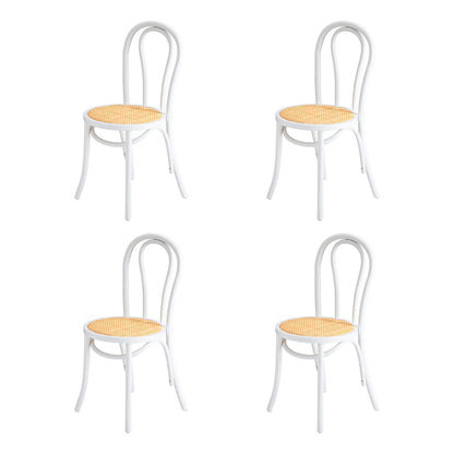 Oikiture 160cm Extendable Dining Table with 4PCS Crossback Chairs White-Dining Set-PEROZ Accessories