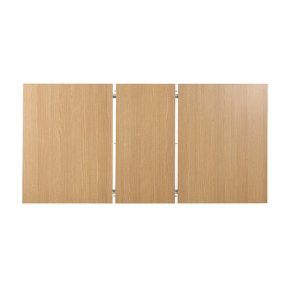 Oikiture 160cm Extendable Dining Table with 6x Hans Wegner Dining Chairs Natural-Dining Set-PEROZ Accessories