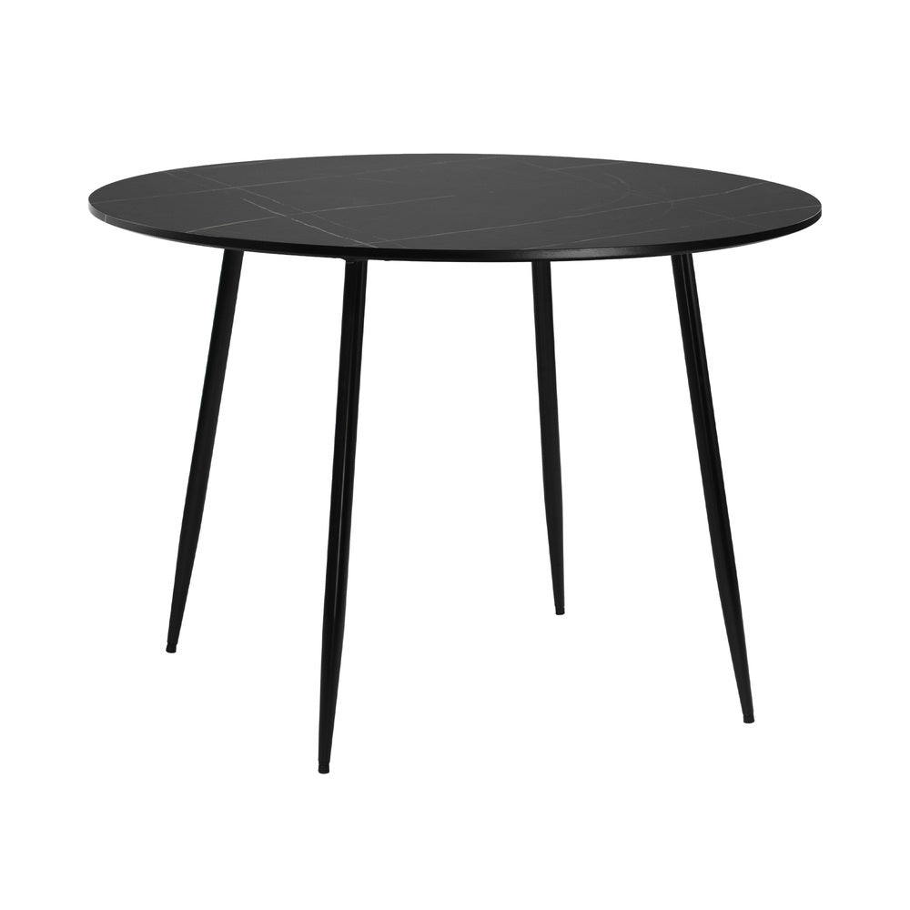 Oikiture 5PCS Dining Set 1.1m Round Table and Chairs PU Leather Pad-Dining Set-PEROZ Accessories