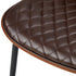Oikiture Round Dining Table & 4PCS Dining Chairs PU Walnut-Dining Sets-PEROZ Accessories
