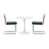 Oikiture 60cm Round Dining Table with 2PCS Dining Chairs Velvet Green-Dining Sets-PEROZ Accessories
