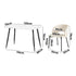 Oikiture 120cm Rectangle Dining Table with 6PCS Dining Chairs Sherpa White-Dining Table and Chairs-PEROZ Accessories