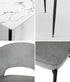 Oikiture 120cm Rectangle Dining Table with 4PCS Chairs Grey Fabric-Dining Set-PEROZ Accessories