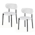 Artiss Dining Chairs Set of 2 Sherpa Boucle White-Furniture > Dining > Kitchen & Dining Chairs-PEROZ Accessories