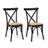 Artiss 2x Dining Chairs Rattan Wooden Kitchen Accent Chair Cafe Lounge Rubber Wood-Furniture > Dining > Kitchen & Dining Chairs-PEROZ Accessories