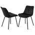 Artiss 2x Dining Chairs Velvet Tufted Kitchen Lounge Cafe Accent Chair Black-Furniture > Dining > Kitchen & Dining Chairs-PEROZ Accessories