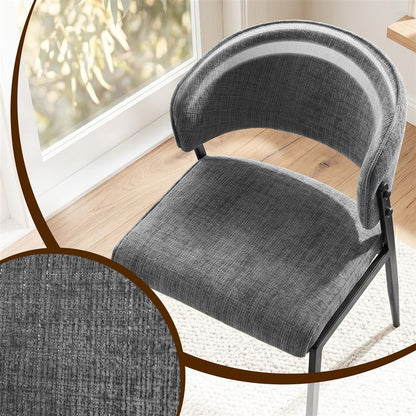 Artiss Dining Chairs Set of 4 Linen Fabric Soft Upholstered Chairs Grey-Furniture > Dining > Kitchen &amp; Dining Chairs-PEROZ Accessories