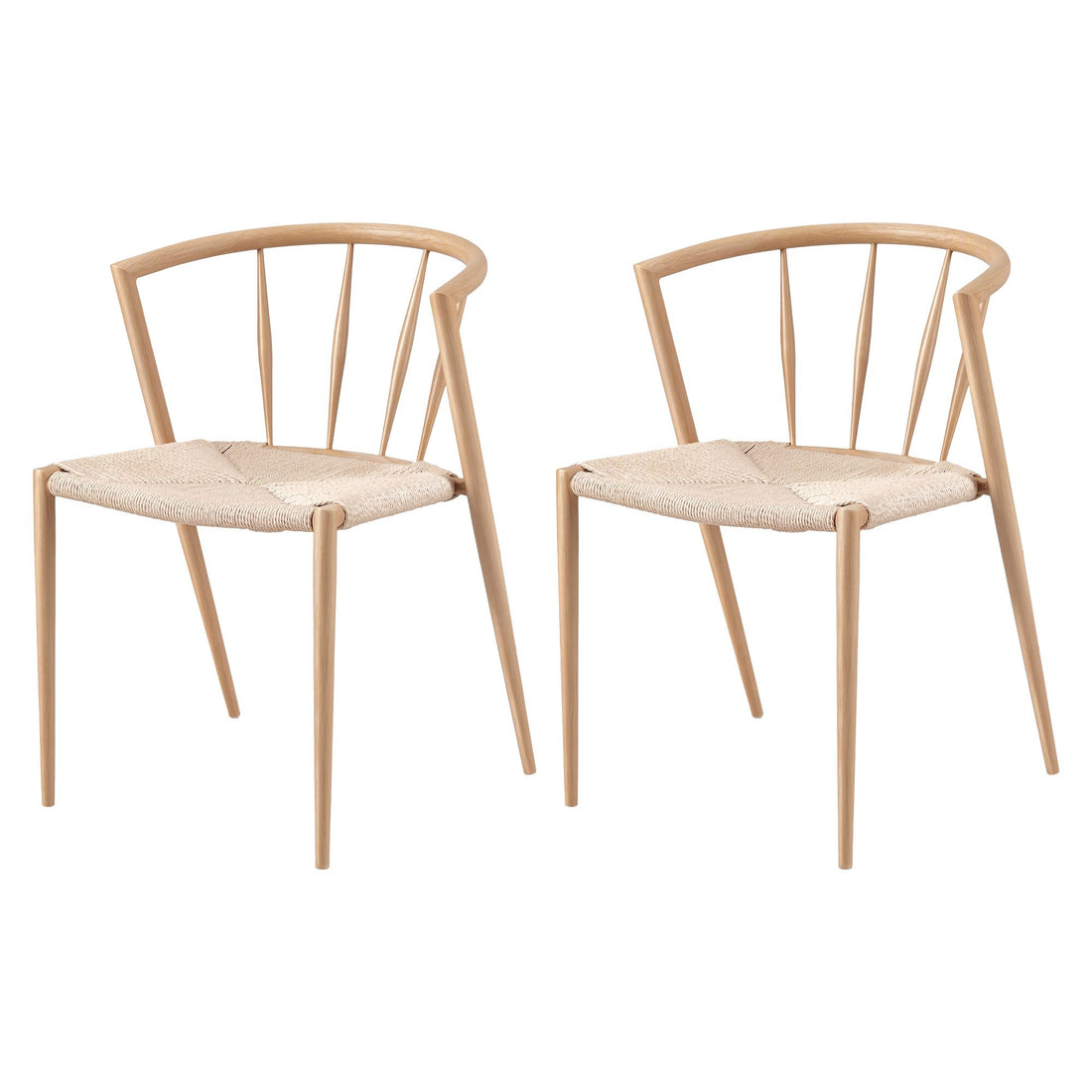 Artiss Dining Chairs Set of 2, Leisure Accent Chair for Living Room &amp; Balcony Spindle Back-Furniture > Dining > Kitchen &amp; Dining Chairs-PEROZ Accessories