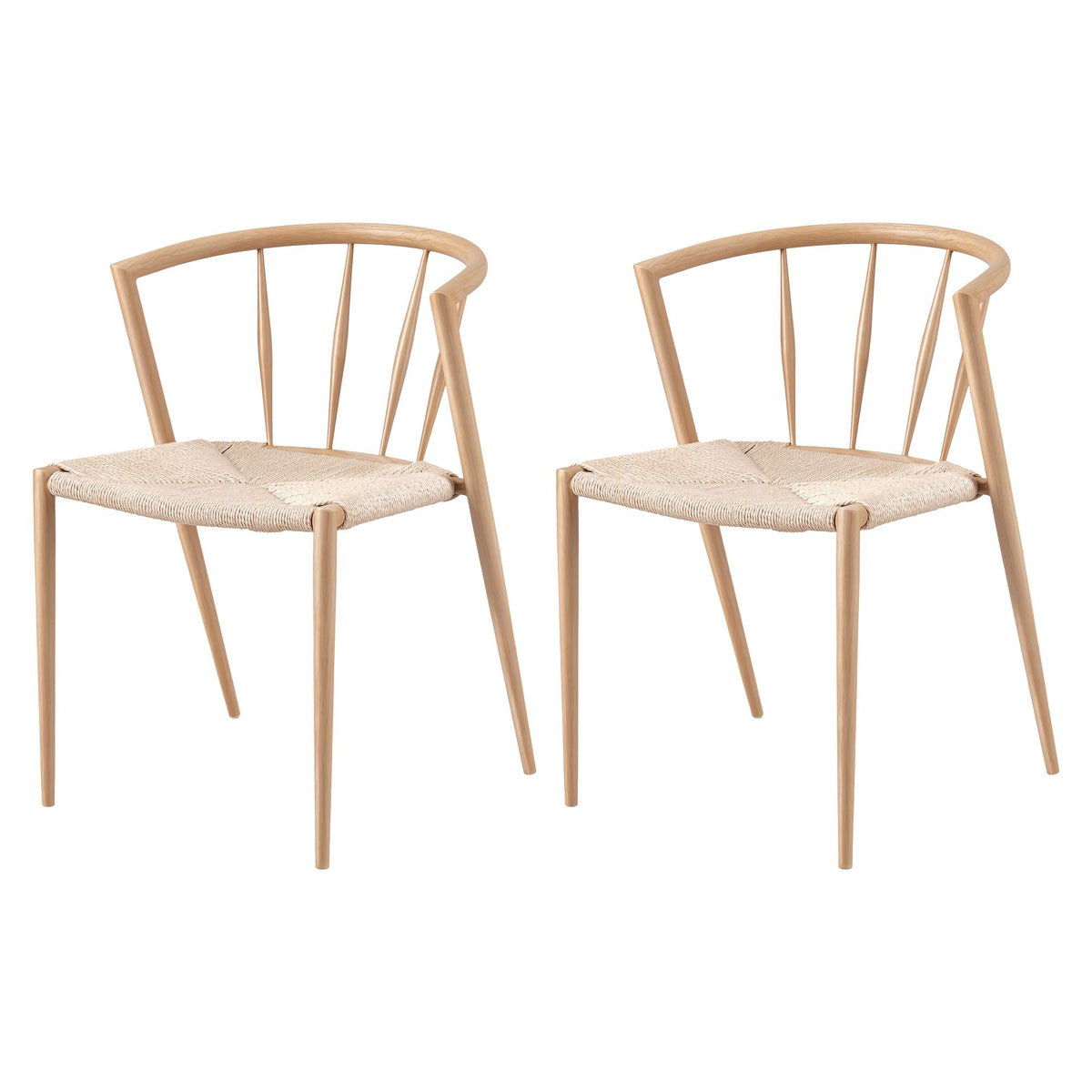Artiss Dining Chairs Set of 2, Leisure Accent Chair for Living Room &amp; Balcony Spindle Back-Furniture > Dining > Kitchen &amp; Dining Chairs-PEROZ Accessories