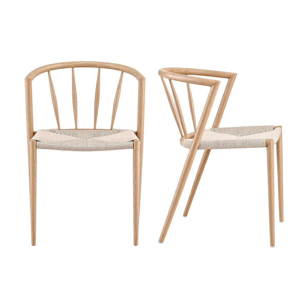 Artiss Dining Chairs Set of 2, Leisure Accent Chair for Living Room &amp; Balcony Spindle Back-Furniture > Dining > Kitchen &amp; Dining Chairs-PEROZ Accessories