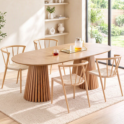 Artiss Dining Chairs Set of 2, Leisure Accent Chair for Living Room &amp; Balcony Spindle Back-Furniture > Dining > Kitchen &amp; Dining Chairs-PEROZ Accessories