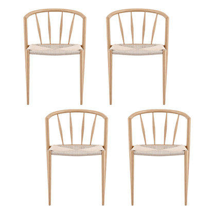Artiss Dining Chairs Set of 4, Leisure Accent Chair for Living Room &amp; Balcony Spindle Back-Furniture > Dining > Kitchen &amp; Dining Chairs-PEROZ Accessories