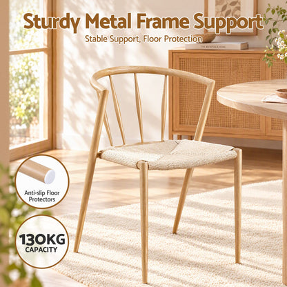 Artiss Dining Chairs Set of 4, Leisure Accent Chair for Living Room &amp; Balcony Spindle Back-Furniture > Dining > Kitchen &amp; Dining Chairs-PEROZ Accessories