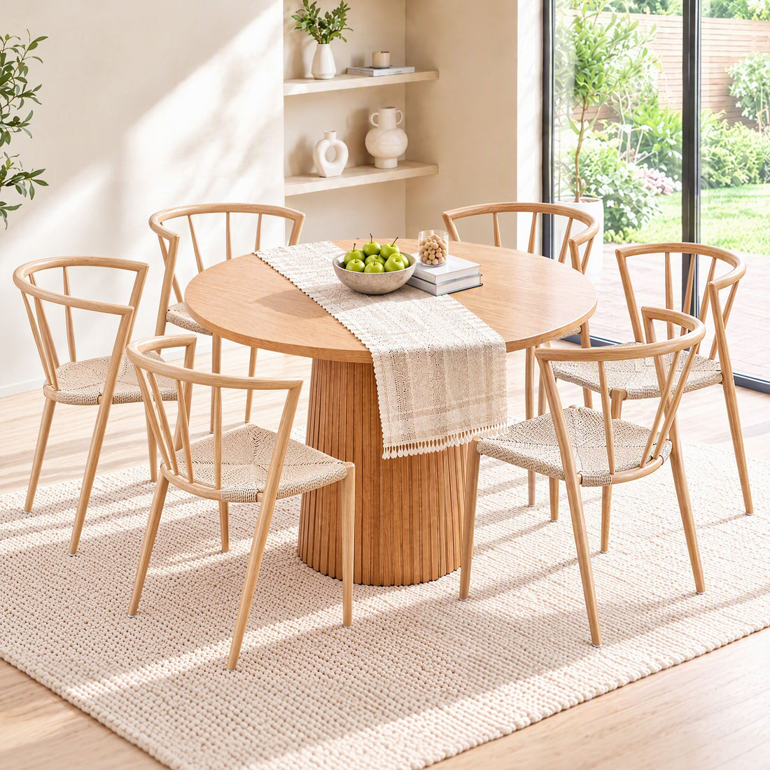 Artiss Dining Chairs Set of 6, Leisure Accent Chair for Living Room &amp; Balcony Spindle Back-Furniture > Dining > Kitchen &amp; Dining Chairs-PEROZ Accessories