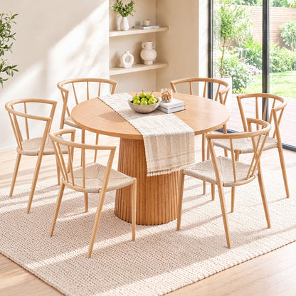 Artiss Dining Chairs Set of 6, Leisure Accent Chair for Living Room &amp; Balcony Spindle Back-Furniture > Dining > Kitchen &amp; Dining Chairs-PEROZ Accessories