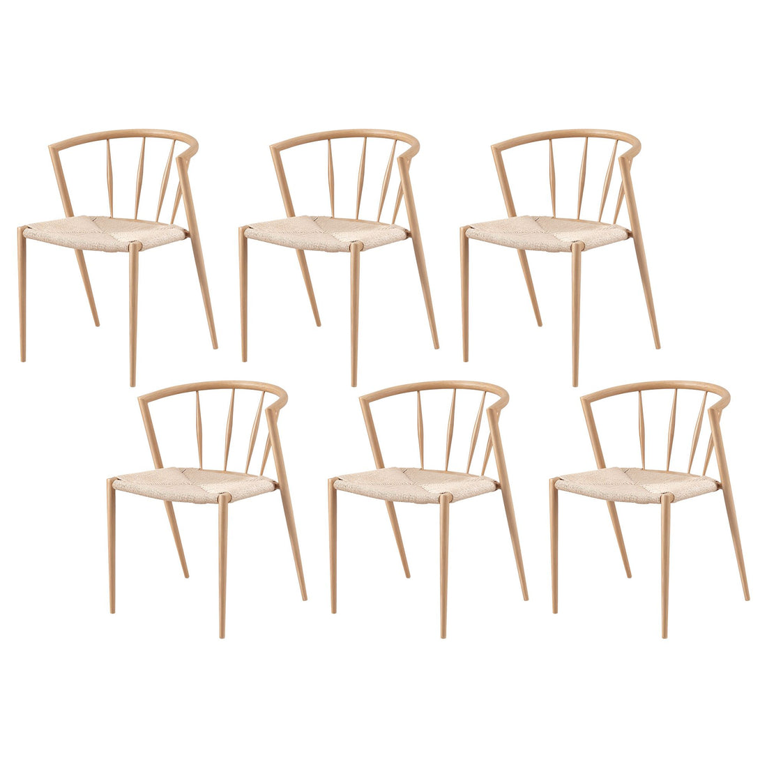 Artiss Dining Chairs Set of 6, Leisure Accent Chair for Living Room &amp; Balcony Spindle Back-Furniture > Dining > Kitchen &amp; Dining Chairs-PEROZ Accessories