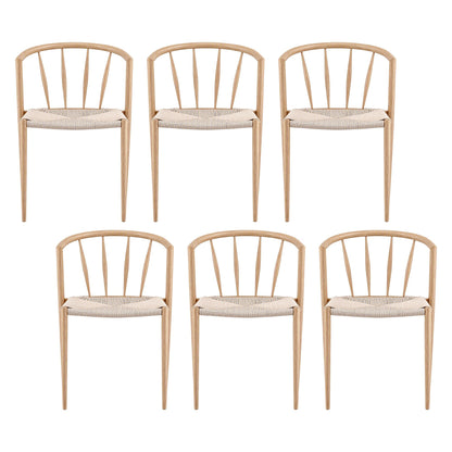 Artiss Dining Chairs Set of 6, Leisure Accent Chair for Living Room &amp; Balcony Spindle Back-Furniture > Dining > Kitchen &amp; Dining Chairs-PEROZ Accessories
