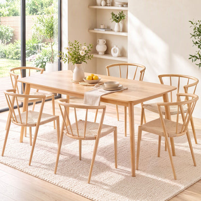 Artiss Dining Chairs Set of 6, Leisure Accent Chair for Living Room &amp; Balcony Spindle Back-Furniture > Dining > Kitchen &amp; Dining Chairs-PEROZ Accessories