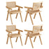Artiss 4x Dining Chairs Wooden Rattan Seat Rubber Wood Frame-Furniture > Dining > Kitchen & Dining Chairs-PEROZ Accessories