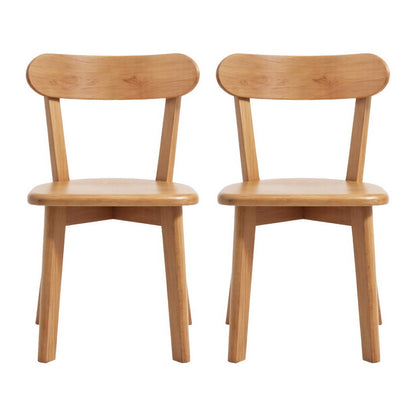 Artiss 2x Dining Chairs Wooden Kitchen Accent Chair Cafe Lounge Rubber Wood-Furniture > Dining > Kitchen &amp; Dining Chairs-PEROZ Accessories