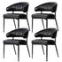 Artiss Dining Chairs Set of 4 Leather Hollow Armchair Black-Furniture > Dining > Kitchen & Dining Chairs-PEROZ Accessories