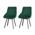Artiss Dining Chairs Set of 2 Velvet Swivel Base Green-Furniture > Dining-PEROZ Accessories