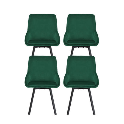 Artiss Dining Chairs Set of 4 Velvet Swivel Base Green-Furniture &gt; Dining &gt; Kitchen &amp; Dining Chairs-PEROZ Accessories