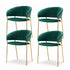 Artiss Dining Chairs Set of 4 Velvet Hollow Armchair Green-Furniture > Dining > Kitchen & Dining Chairs-PEROZ Accessories
